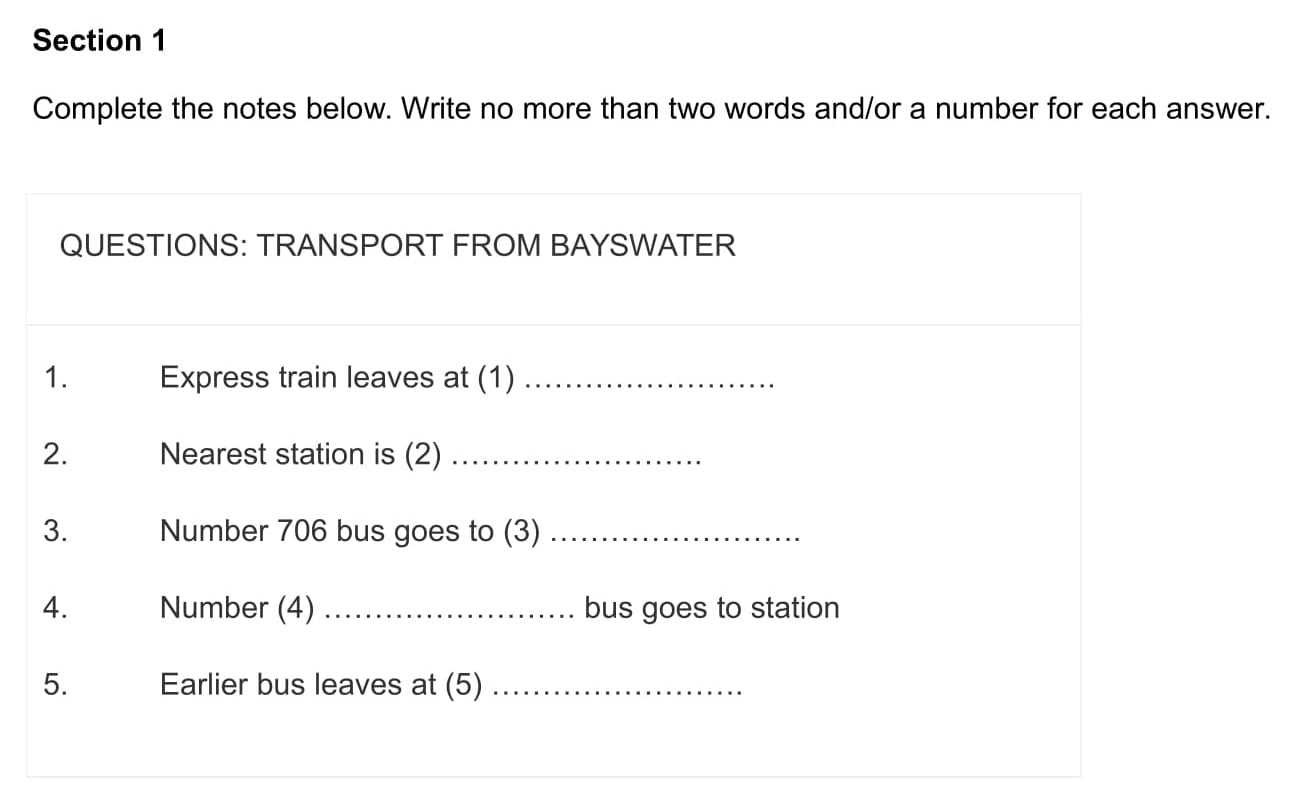 Transport from Bayswater
