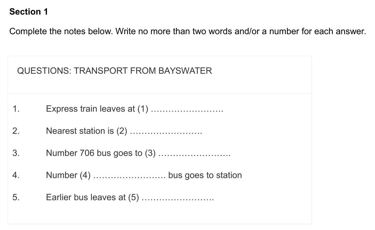 Transport from Bayswater