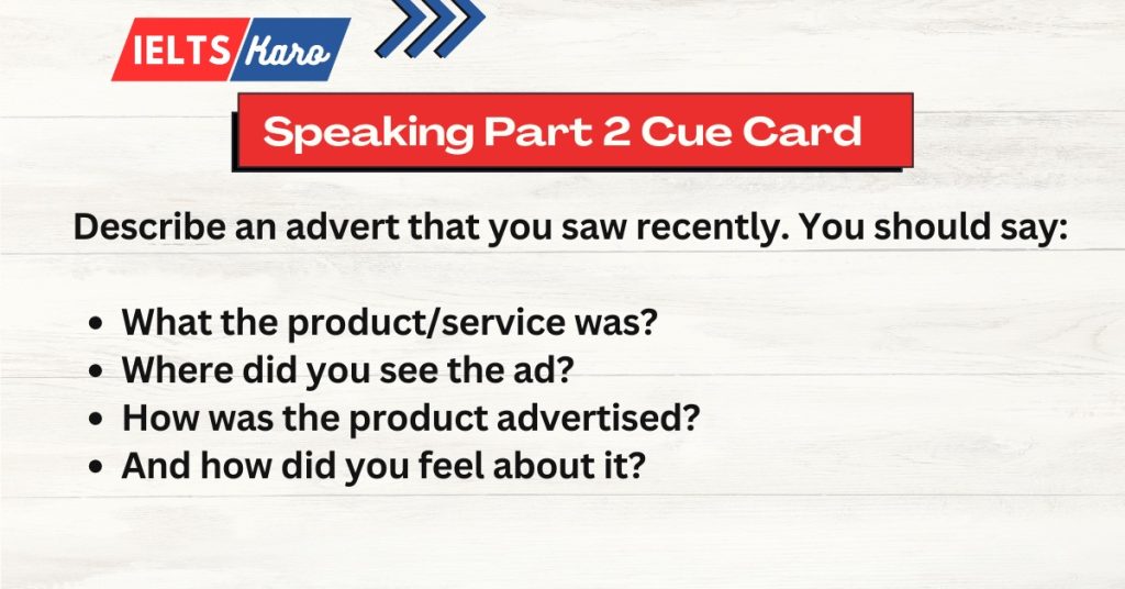 marketing and advertising vocabulary describe an advert that you saw