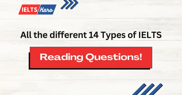 IELTS Reading Question Types