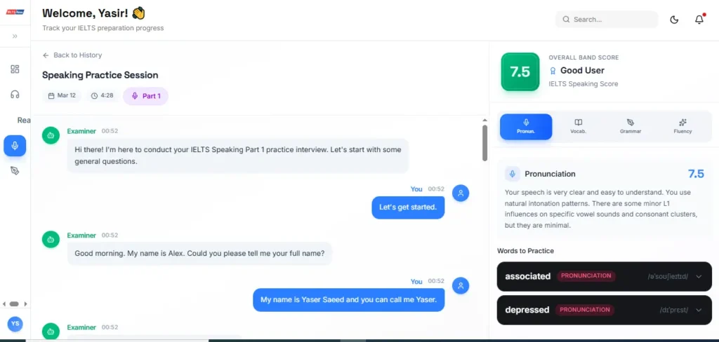 IELTS Speaking Test Pattern